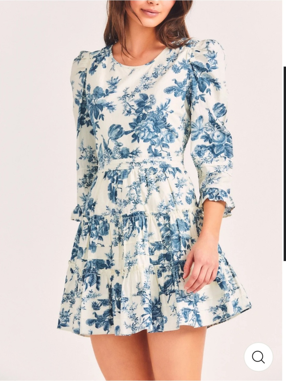 LoveShackFancy Lienzo Dress in Blue China Tiered Ruffle Cotton Toile Women’s 4